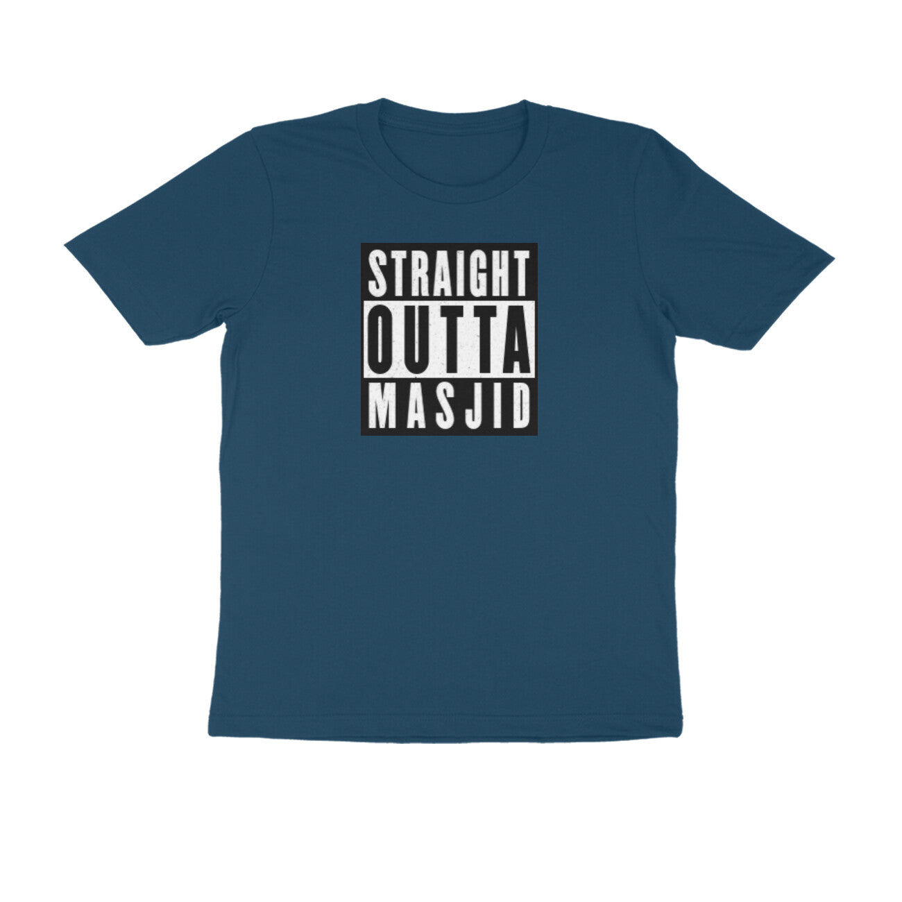 Straight Outta Masjid Half Sleeves Tshirt