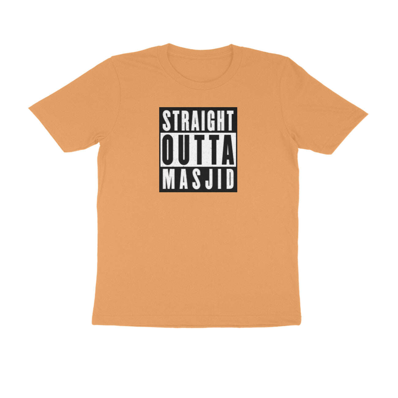 Straight Outta Masjid Half Sleeves Tshirt
