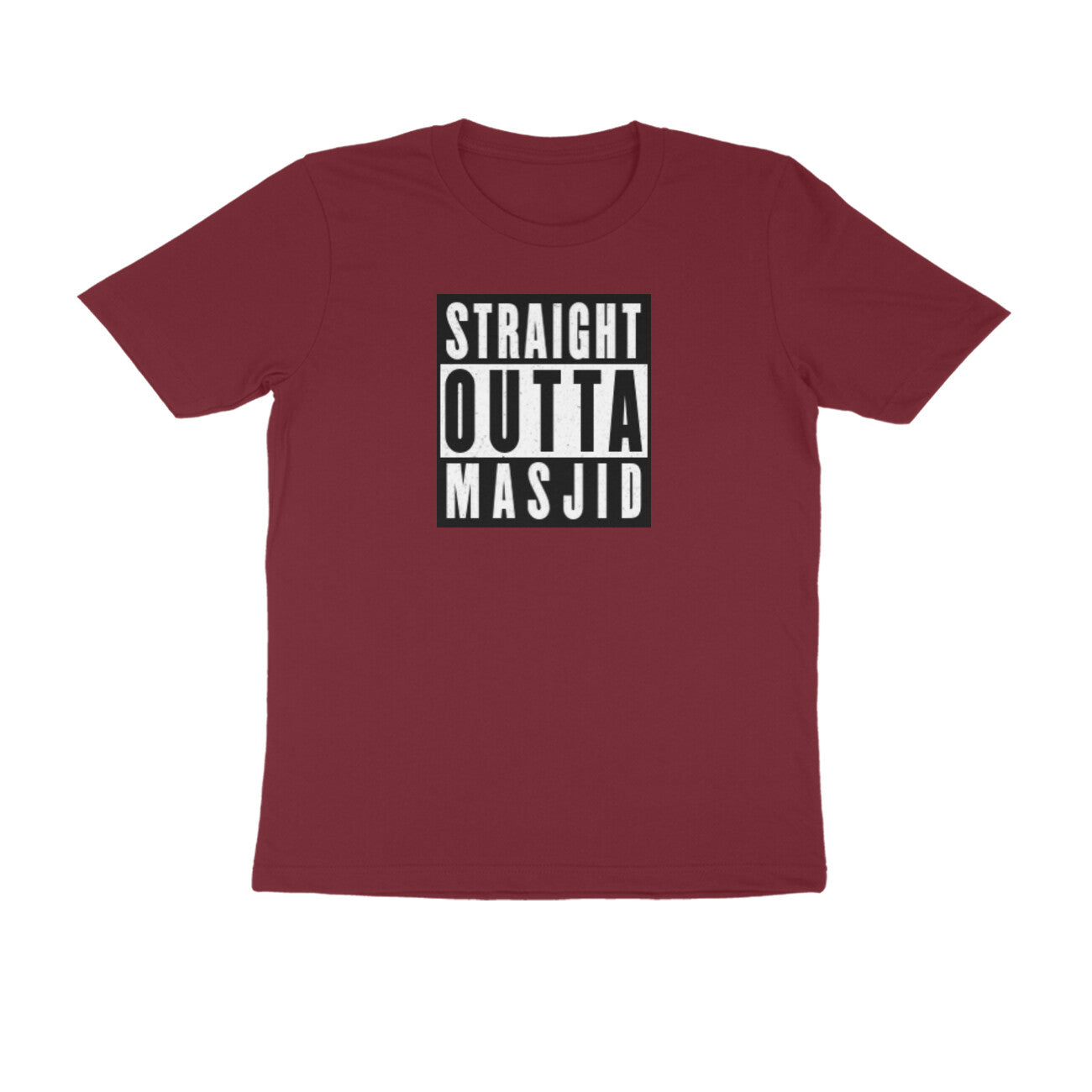 Straight Outta Masjid Half Sleeves Tshirt