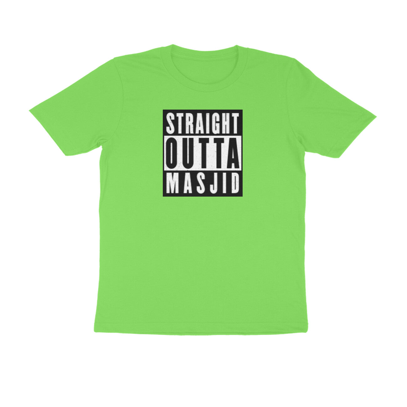 Straight Outta Masjid Half Sleeves Tshirt