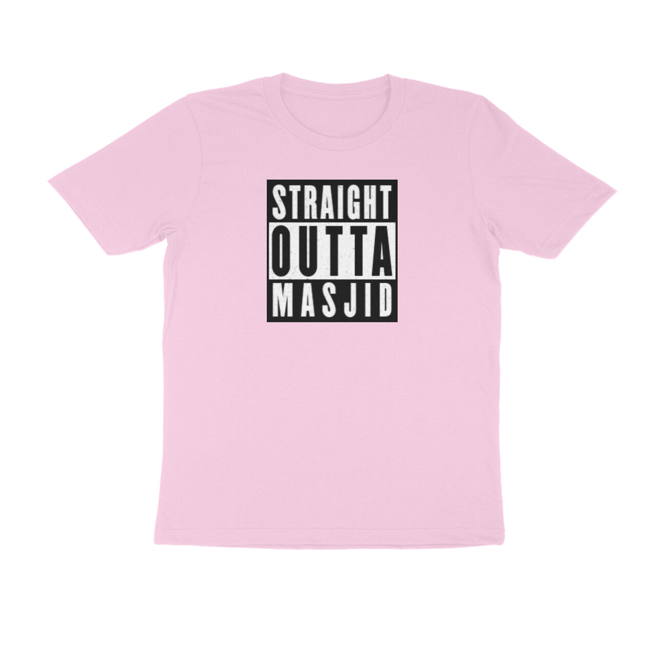 Straight Outta Masjid Half Sleeves Tshirt