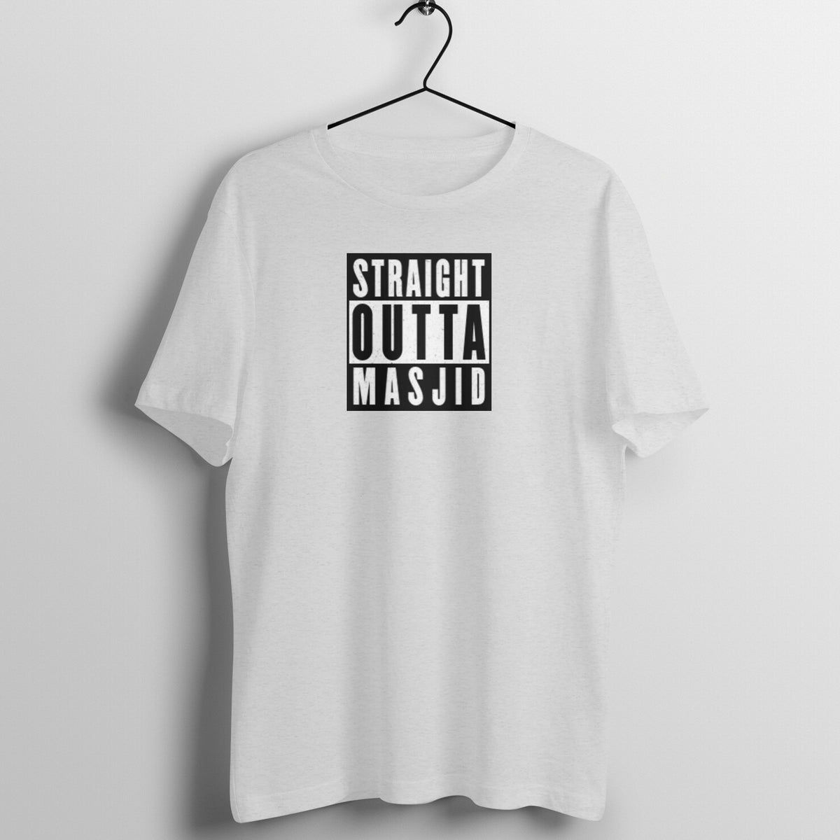 Straight Outta Masjid Half Sleeves Tshirt