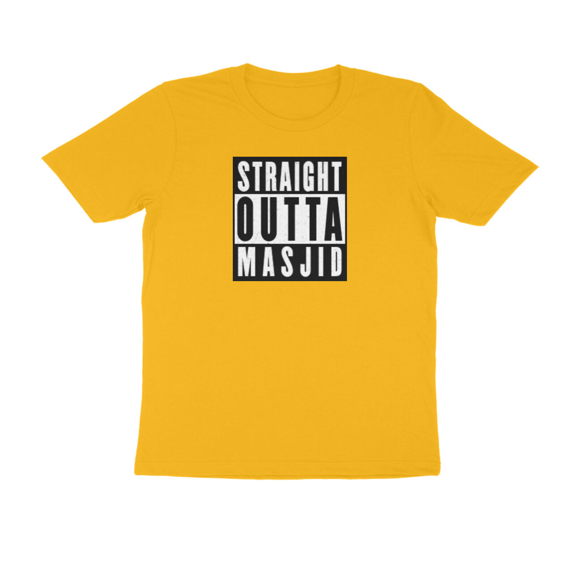 Straight Outta Masjid Half Sleeves Tshirt