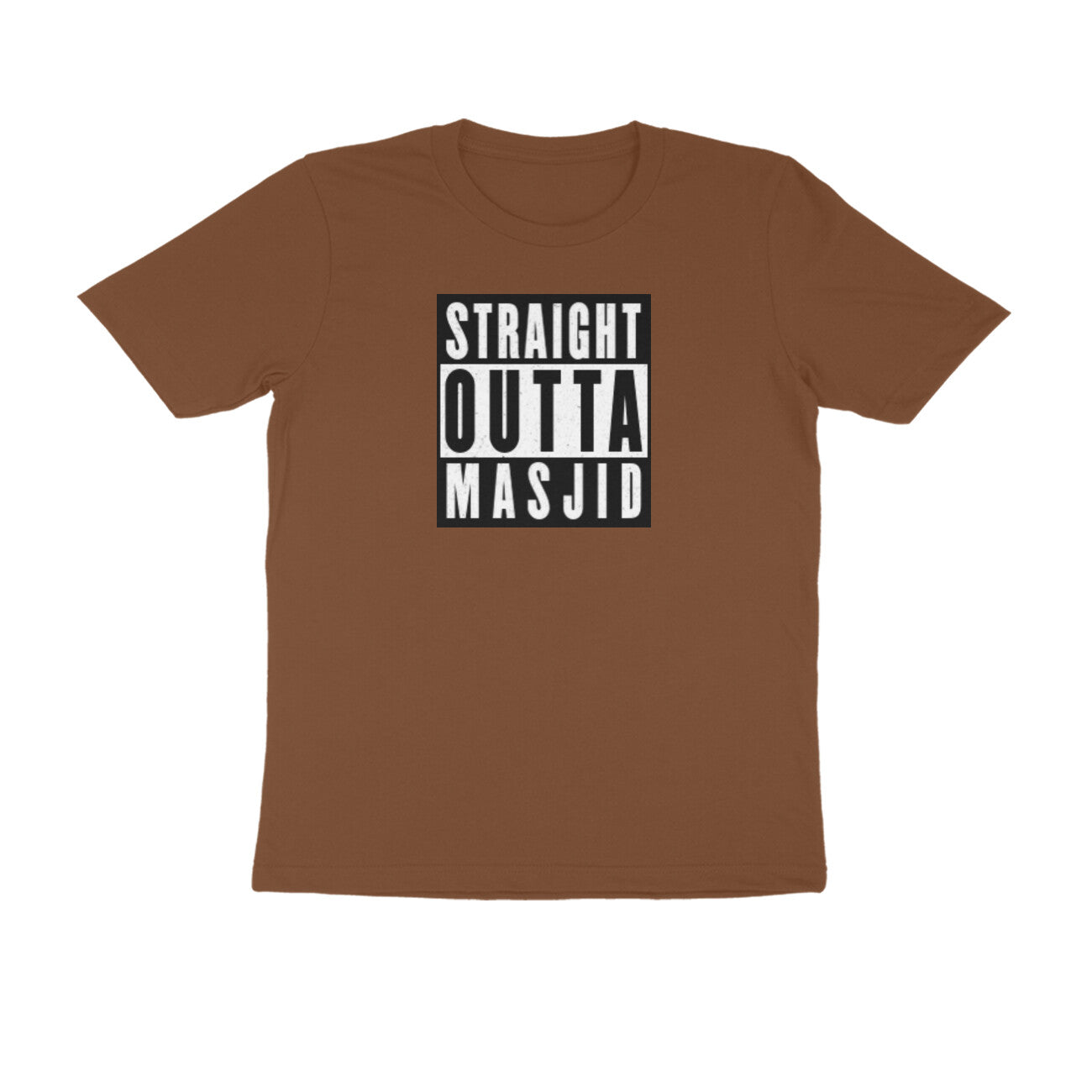 Straight Outta Masjid Half Sleeves Tshirt