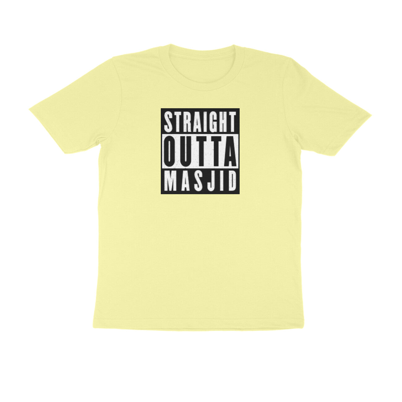Straight Outta Masjid Half Sleeves Tshirt