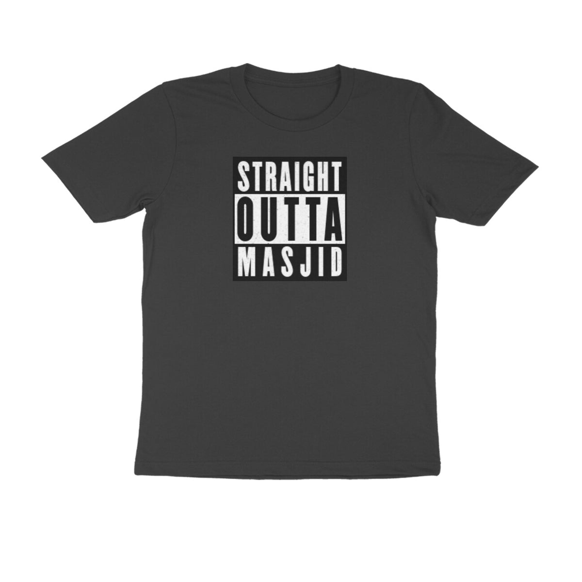 Straight Outta Masjid Half Sleeves Tshirt