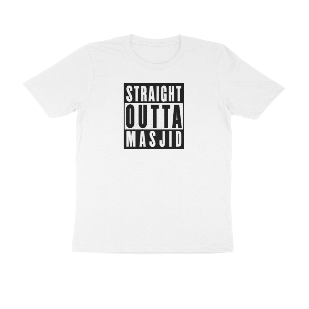 Straight Outta Masjid Half Sleeves Tshirt
