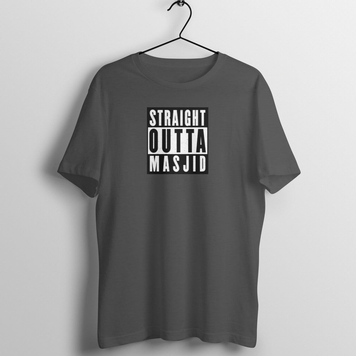 Straight Outta Masjid Half Sleeves Tshirt