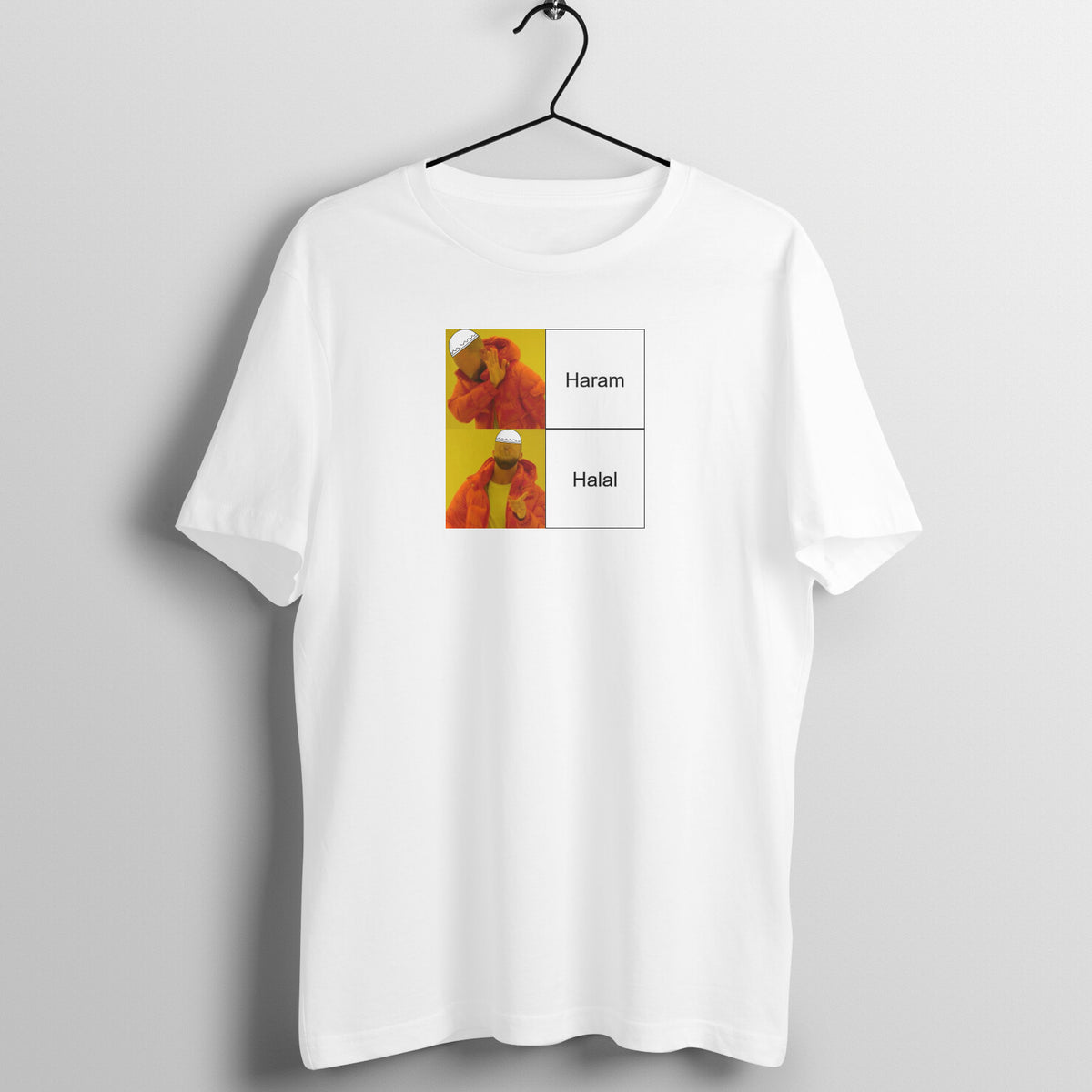 Haram Halal Meme Half Sleeves Tshirt