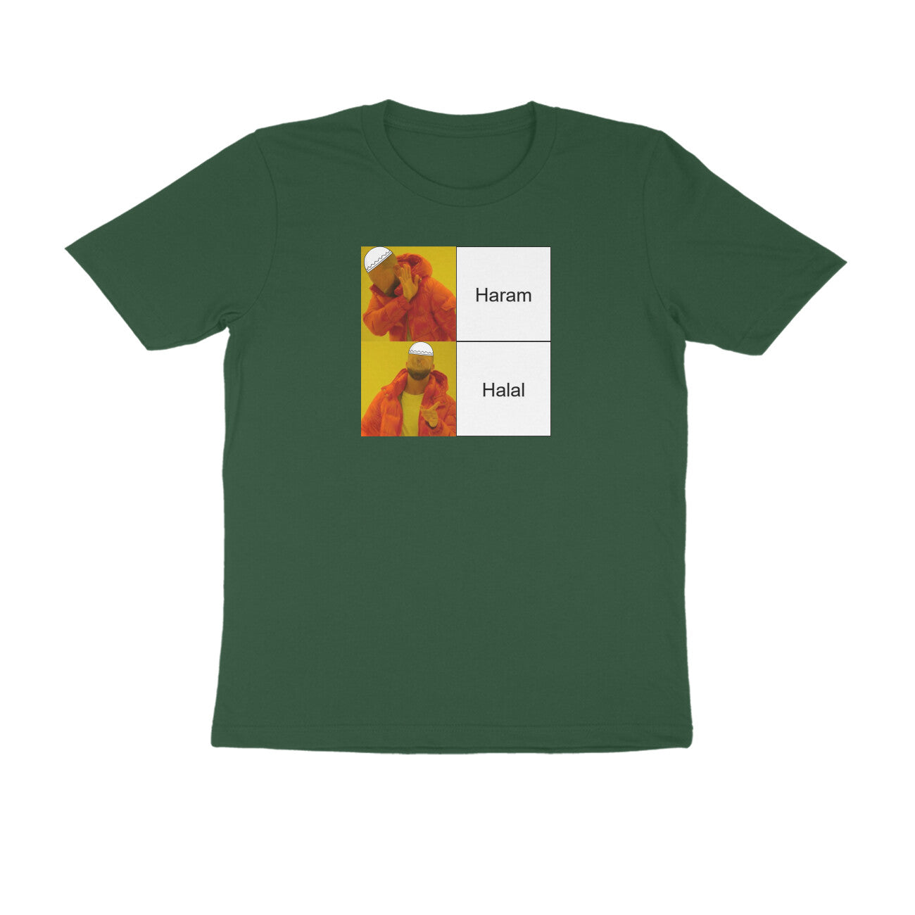 Haram Halal Meme Half Sleeves Tshirt