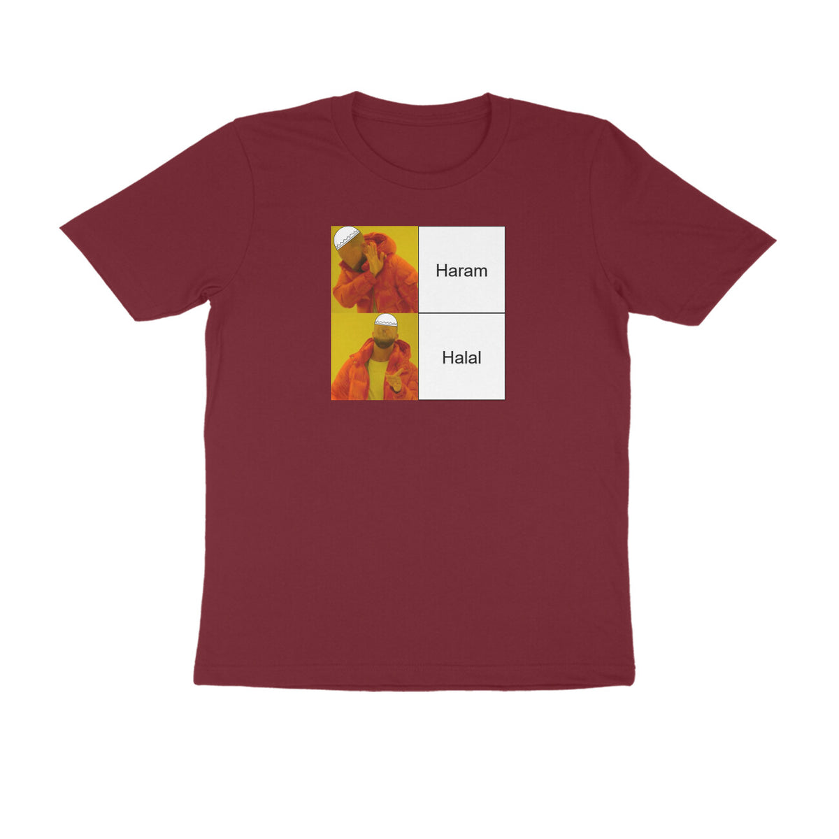 Haram Halal Meme Half Sleeves Tshirt