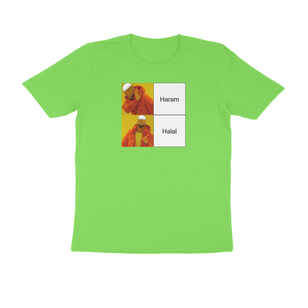 Haram Halal Meme Half Sleeves Tshirt