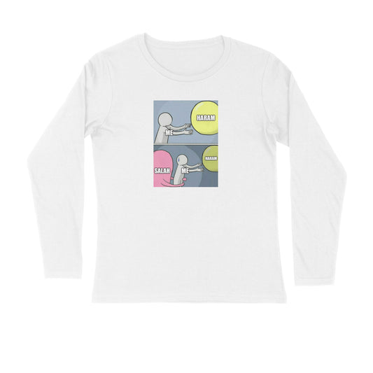 Salah Saves From Haram Meme Full Sleeves Tshirt