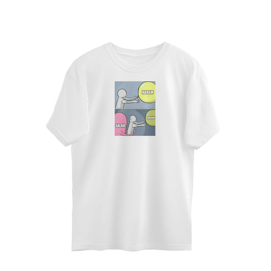 Salah Saves From Haram Meme Oversized Tshirt