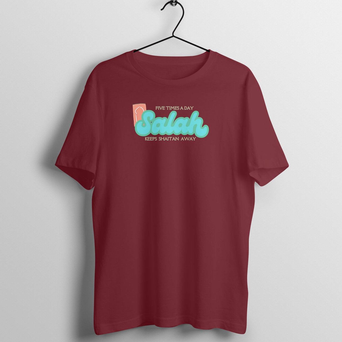 Salah Five Times A Day Keeps Shaitan Away Half Sleeve Tshirt