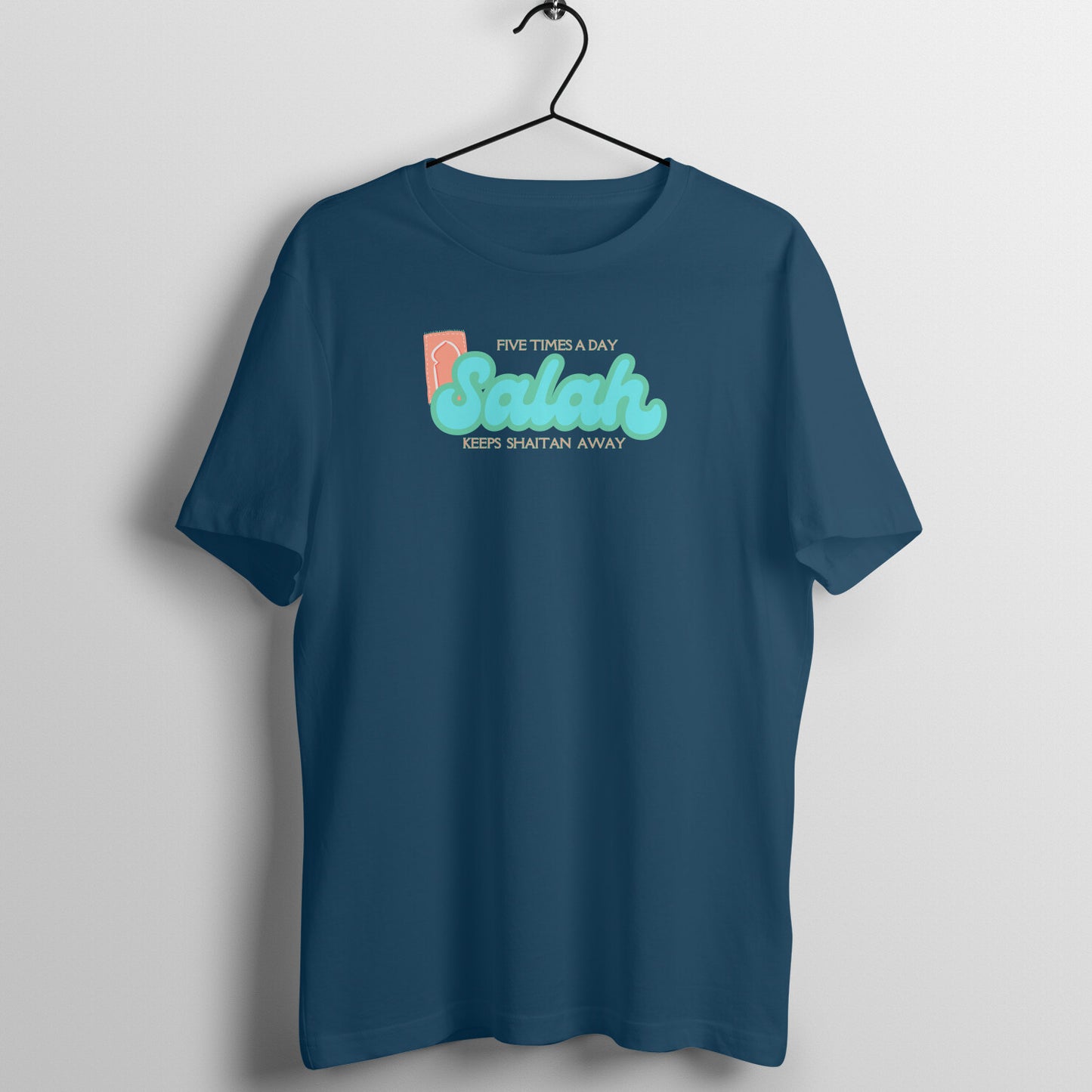 Salah Five Times A Day Keeps Shaitan Away Half Sleeve Tshirt