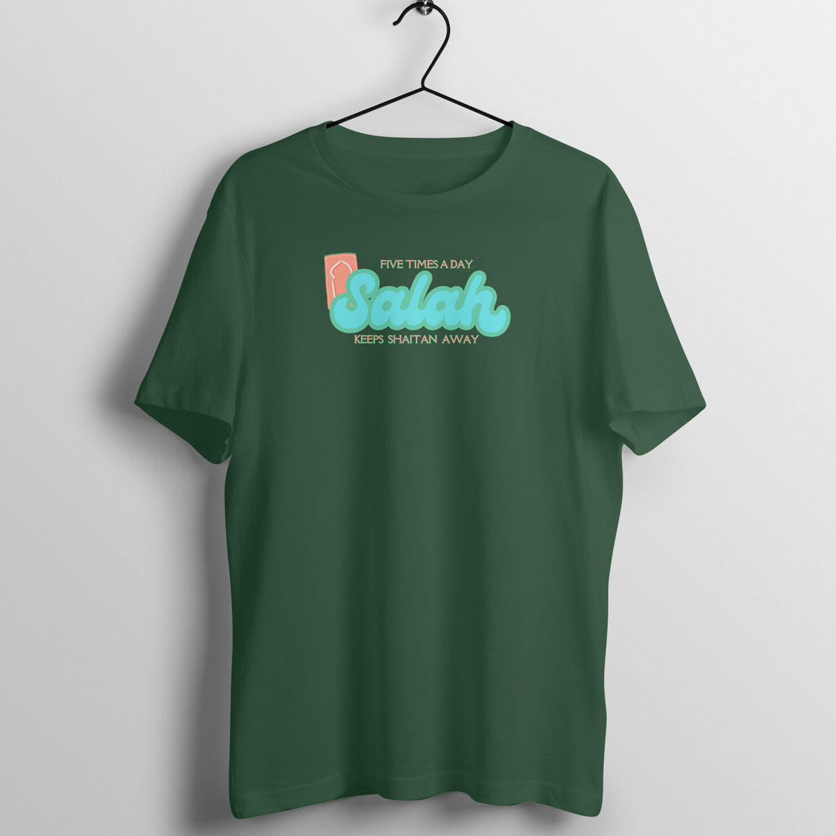 Salah Five Times A Day Keeps Shaitan Away Half Sleeve Tshirt