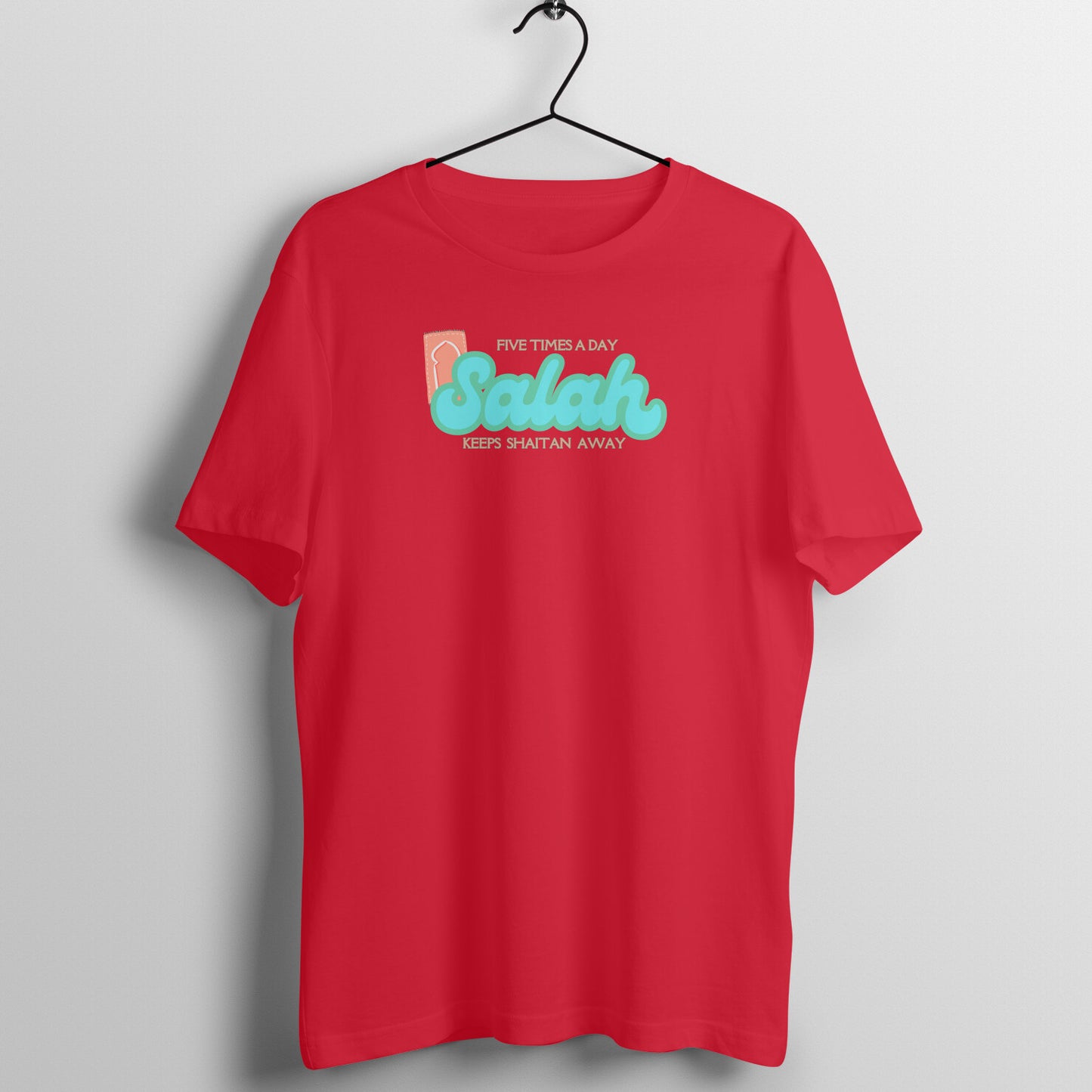 Salah Five Times A Day Keeps Shaitan Away Half Sleeve Tshirt