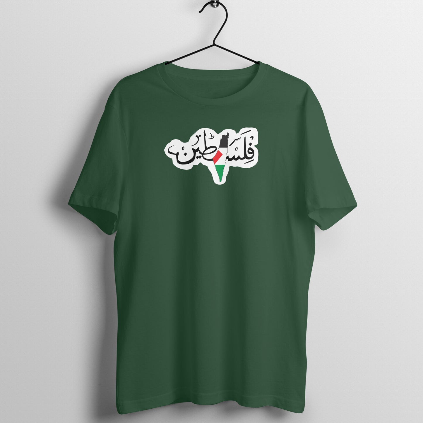 Palestine Map Flag Arabic Half Sleeves Tshirt