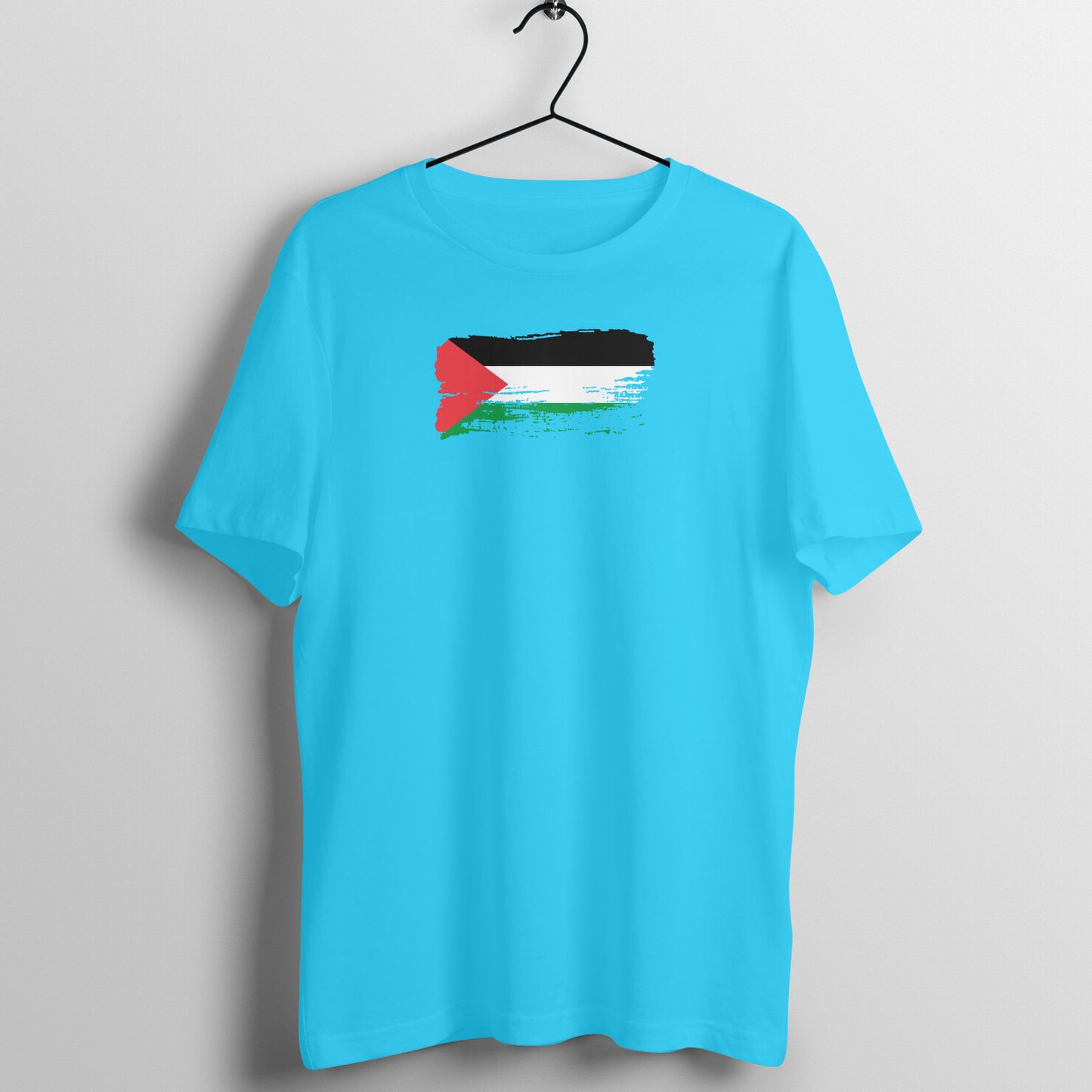 Palestine Flag Paste Half Sleeves Tshirt