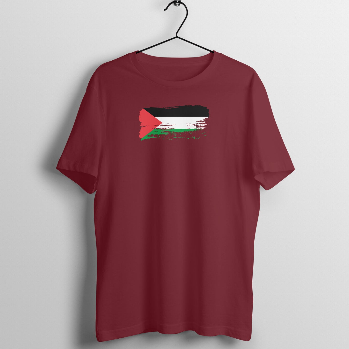Palestine Flag Paste Half Sleeves Tshirt