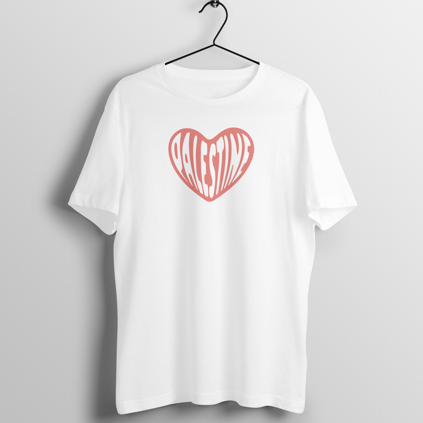 Palestine Heart Half Sleeves Tshirt
