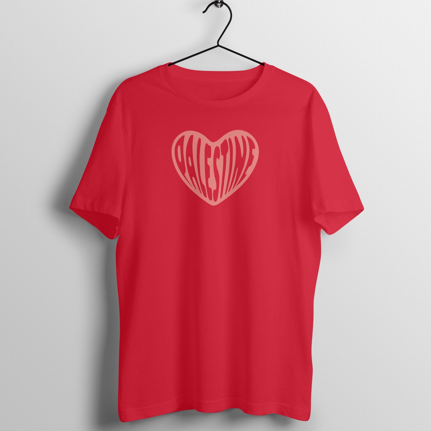 Palestine Heart Half Sleeves Tshirt