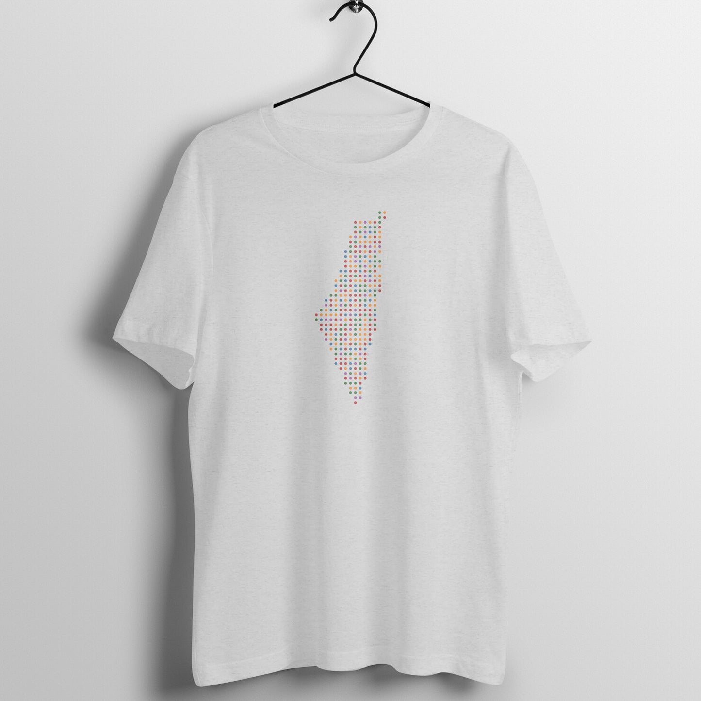 Palestine Map Color Dots Half Sleeves Tshirt