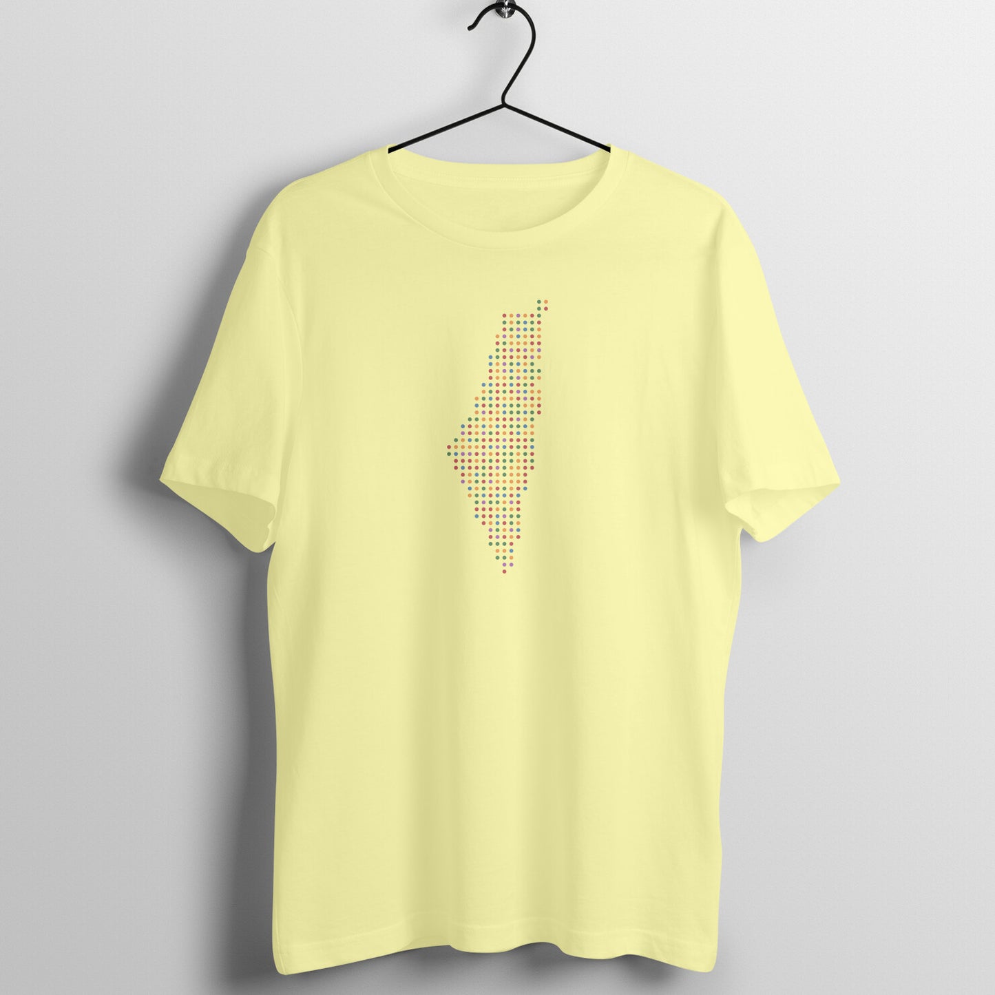 Palestine Map Color Dots Half Sleeves Tshirt