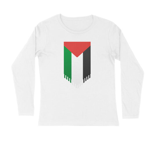 Palestine Flag Vertical Full Sleeves Tshirt
