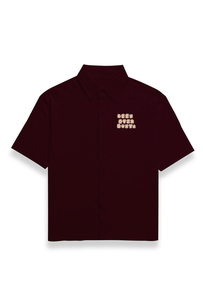Deen Over Dunya Typography Embroidery Oversized Shirt