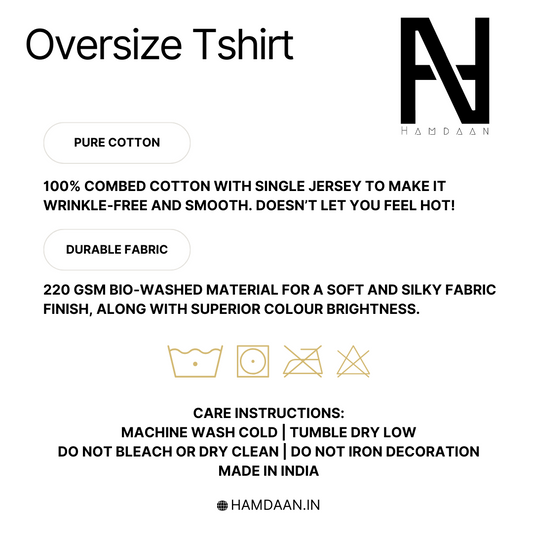 Arabic Letter Noon With Carpet Oversized Tshirt