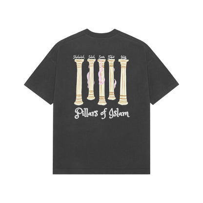 Five Pillars Of Islam W French Terry Cotton Oversized Tshirt