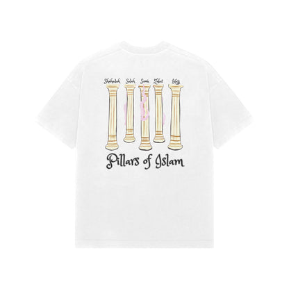 Five Pillars Of Islam W French Terry Cotton Oversized Tshirt