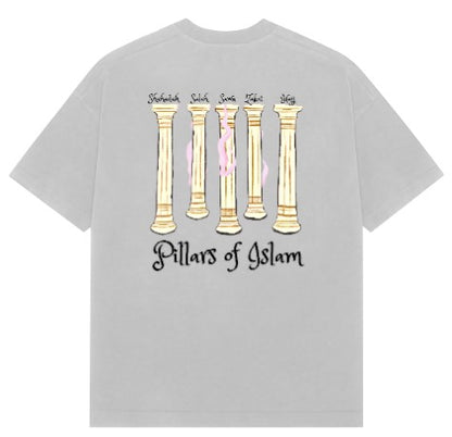 Five Pillars Of Islam W French Terry Cotton Oversized Tshirt