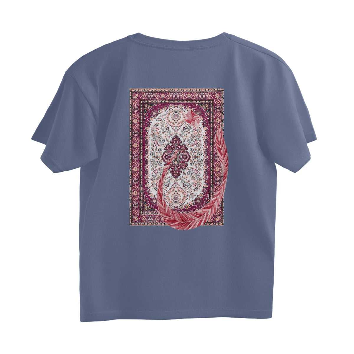 Arabic Letter Noon With Carpet Oversized Tshirt - Steel Grey