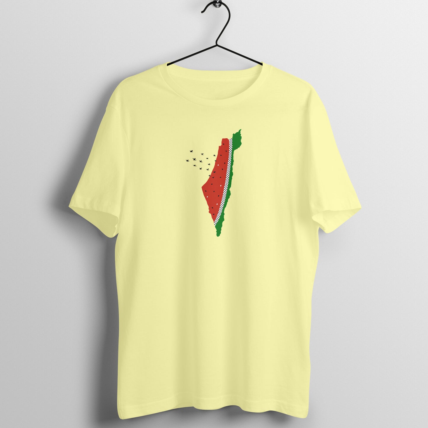 Watermelon Palestine Map Half Sleeve Tshirt