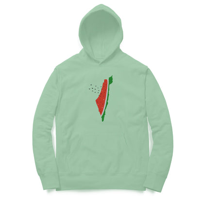 Watermelon Palestine Map Hoodie