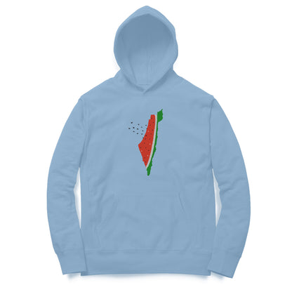 Watermelon Palestine Map Hoodie