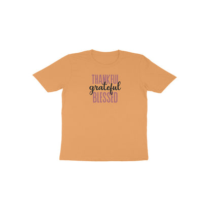 Thankful grateful and blessed Toddler Half Sleeve Tshirt