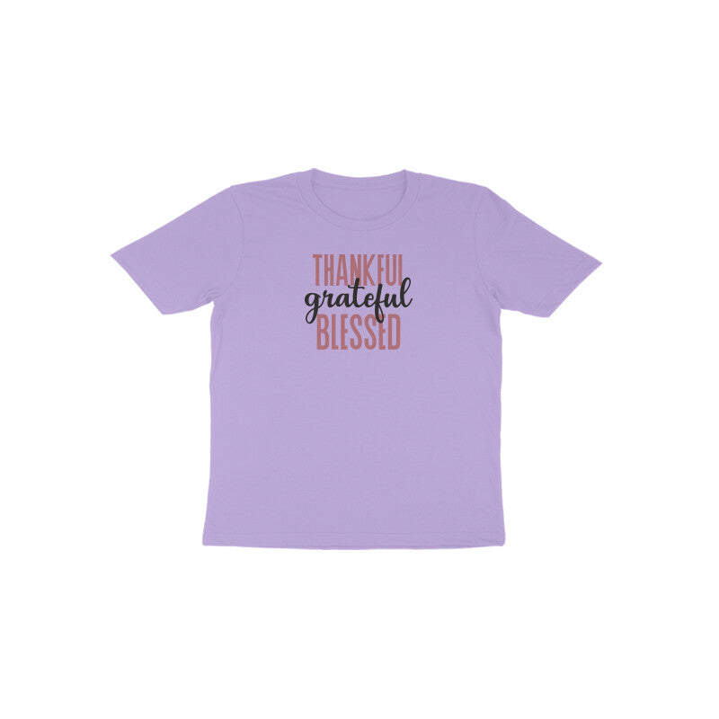 Thankful grateful and blessed Toddler Half Sleeve Tshirt