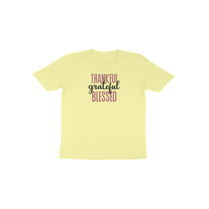 Thankful grateful and blessed Toddler Half Sleeve Tshirt