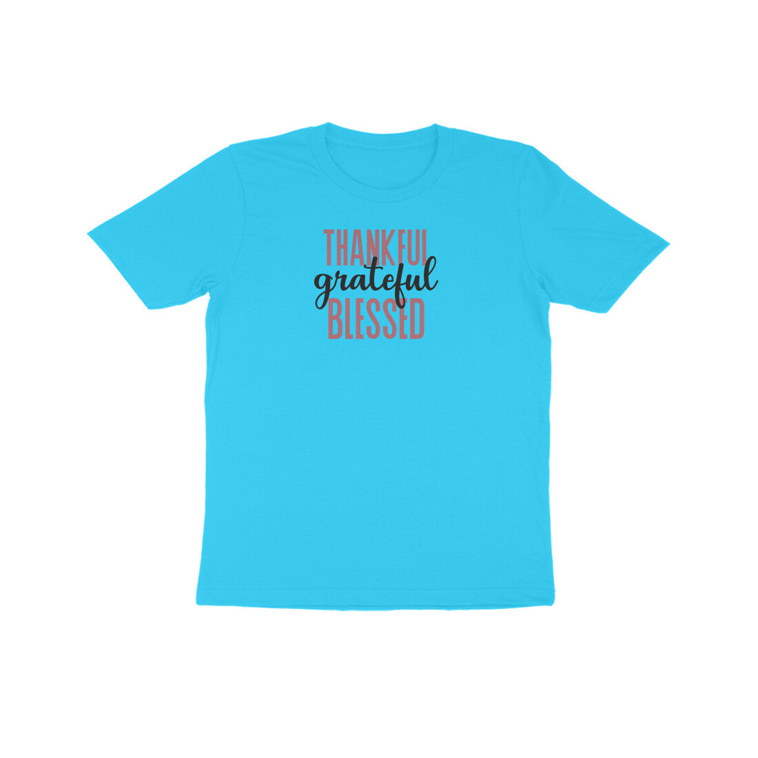 Thankful grateful and Blessed Kids Half Sleeve Tshirt
