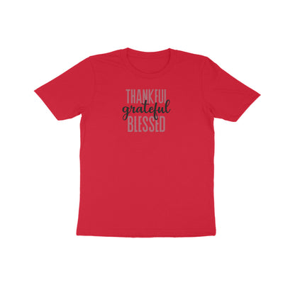 Thankful grateful and Blessed Kids Half Sleeve Tshirt