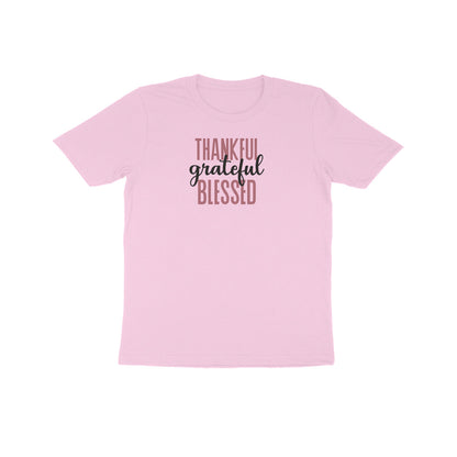 Thankful grateful and Blessed Kids Half Sleeve Tshirt