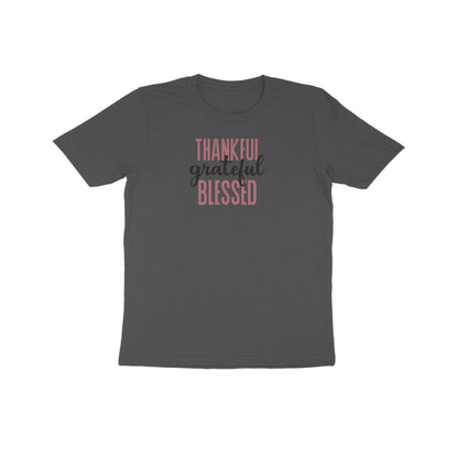 Thankful grateful and Blessed Kids Half Sleeve Tshirt