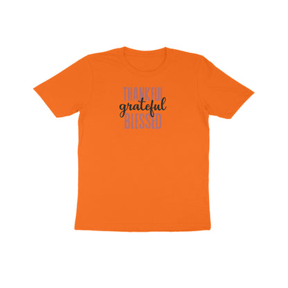 Thankful grateful and Blessed Kids Half Sleeve Tshirt
