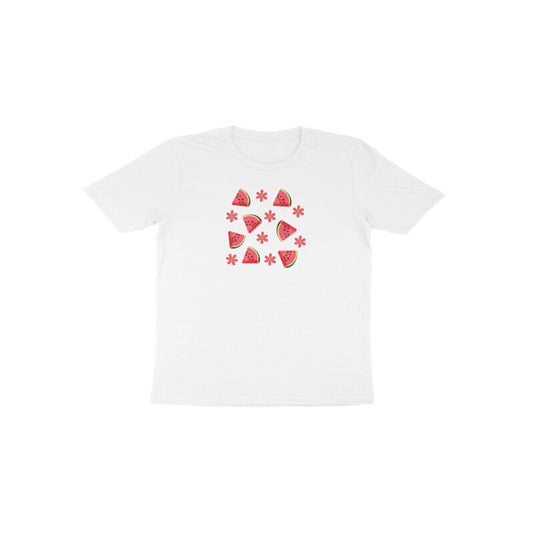 Watermelon and Flower Toddler Half Sleeve Tshirt