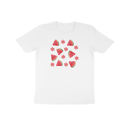 Watermelon and Flower Kids Half Sleeve Tshirt