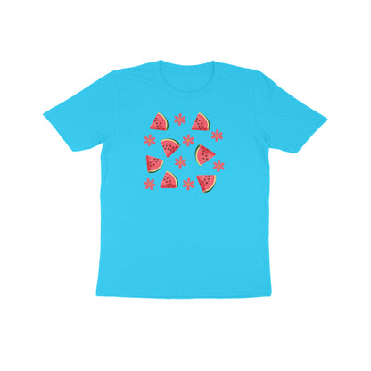 Watermelon and Flower Kids Half Sleeve Tshirt